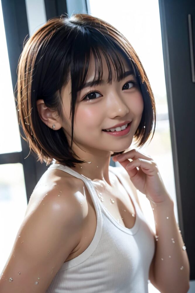 タンクトップ姿の女子小学生ジュニアアイドル