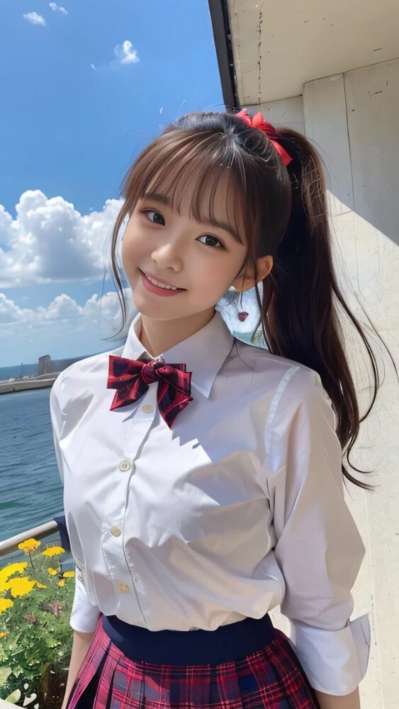女子中学生ジュニアアイドルの制服グラビア