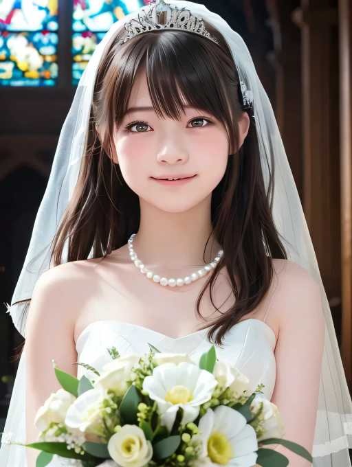 女子高生ジュニアアイドルのウエディングドレスグラビア