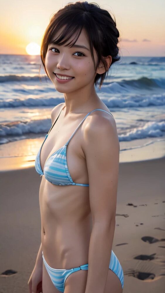 女子小学生ジュニアアイドルのマイクロビキニグラビア
